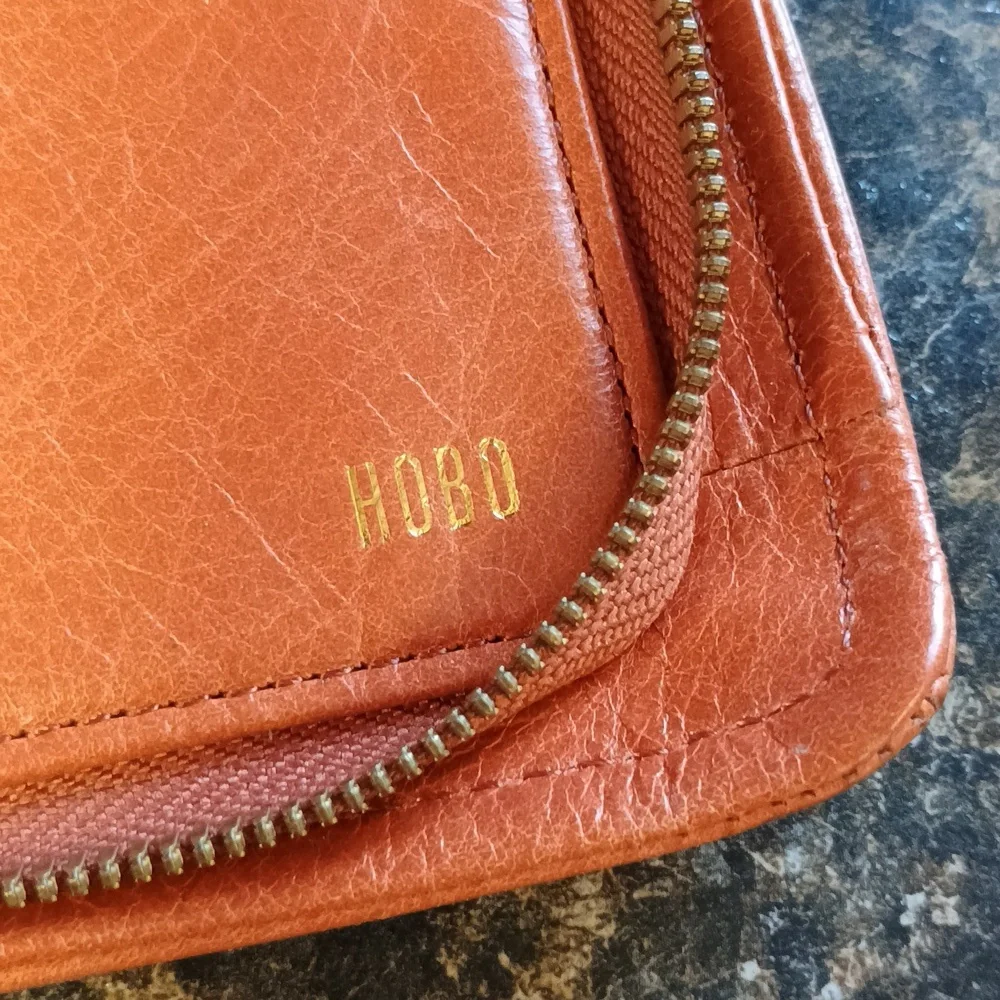 Hobo Brown Leather Wristlet Wallet - Picture 7 of 11